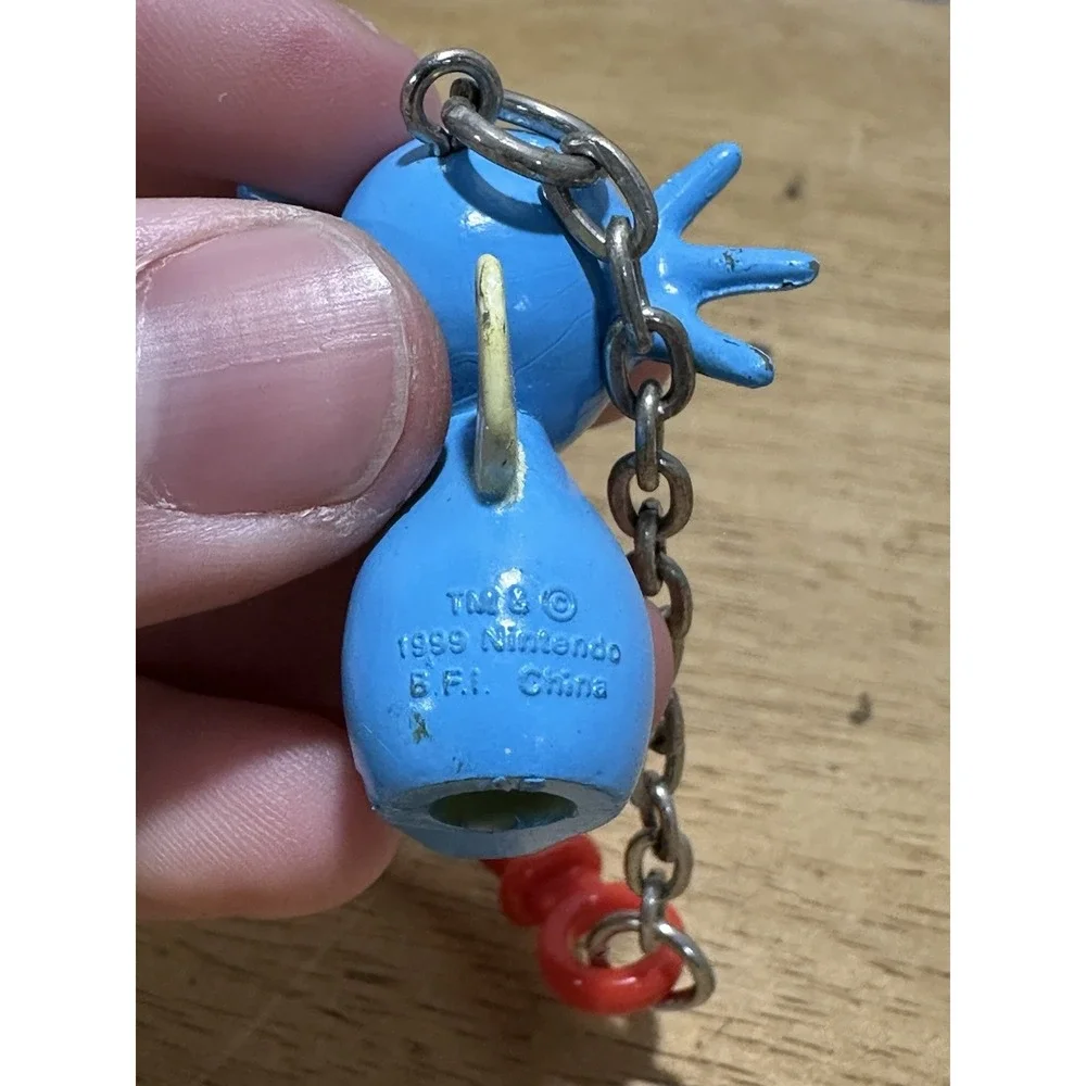 Vtg 1999 Pokemon PVC Horsea Keychain with Clip Pencil Top Water Type Gen I
